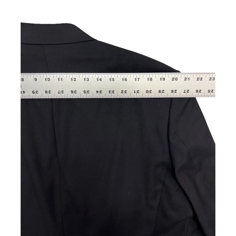 Ralph Lauren 46L Black Blazer Jacket Sport Suit Coat All Season Wool Two Button